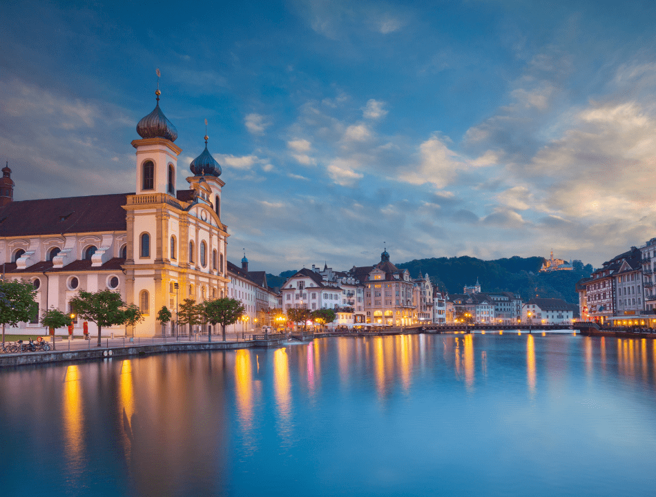 Lucerne at sunset