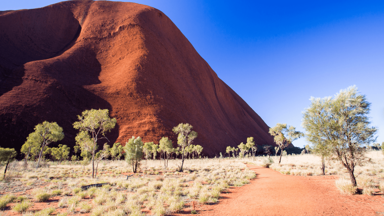 walking around the base of uluru